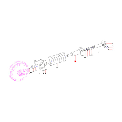 A229900006383 Dispositivo ruota tenditrice 230-41-20000 per SANY SY215 SY235