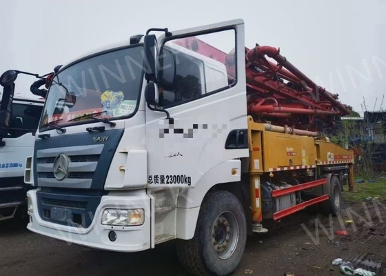 2 camion della pompa della seconda mano dell'asse 2019 hanno utilizzato i camion concreti 37m con il telaio di SANY