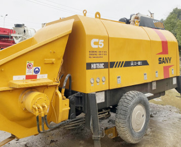 Acquista Pompa Per Calcestruzzo Stazionaria Usata HBT60C 65m3/H Con Motore Diesel