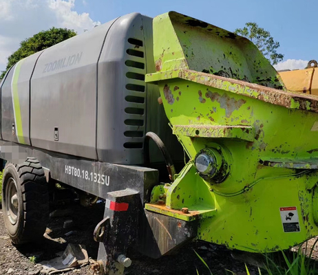 Costruzione Pompa per calcestruzzo stazionaria usata Zoomlion 82m3/H 80.18-132SU